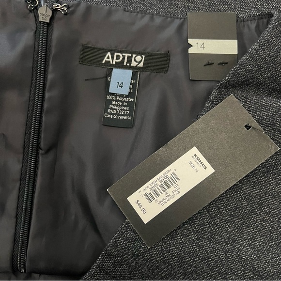 Kohl's Size 14 Pencil Skirt, Gray - Picture 5 of 5